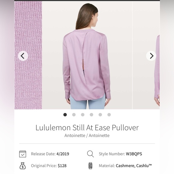 Lululemon Purple Still At Ease Pullover size 10 - Picture 3 of 5